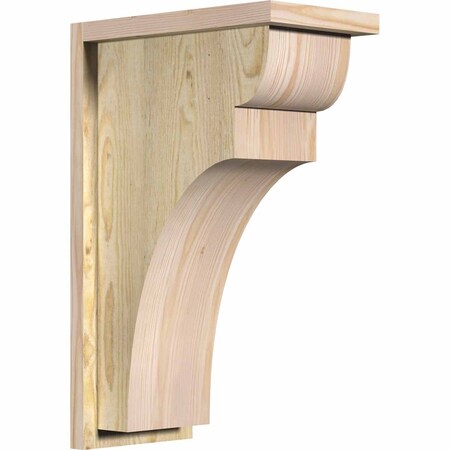 Ekena Millwork Yorktown Rough Sawn Corbel w/Backplate, Douglas Fir, 8"W x 14"D x 22"H COR08X14X22YOR01RDF